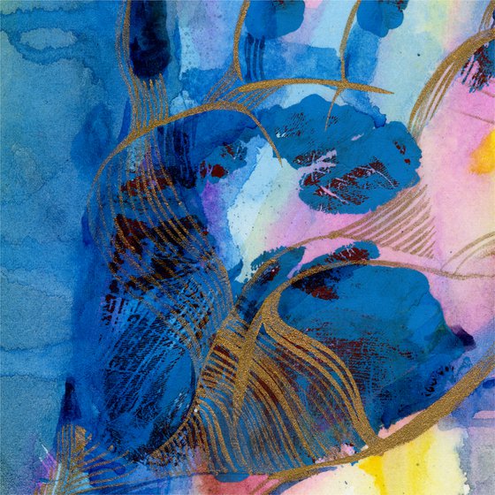 Blue Woman -  Large Abstract Nude Painting  by Kathy Morton Stanion