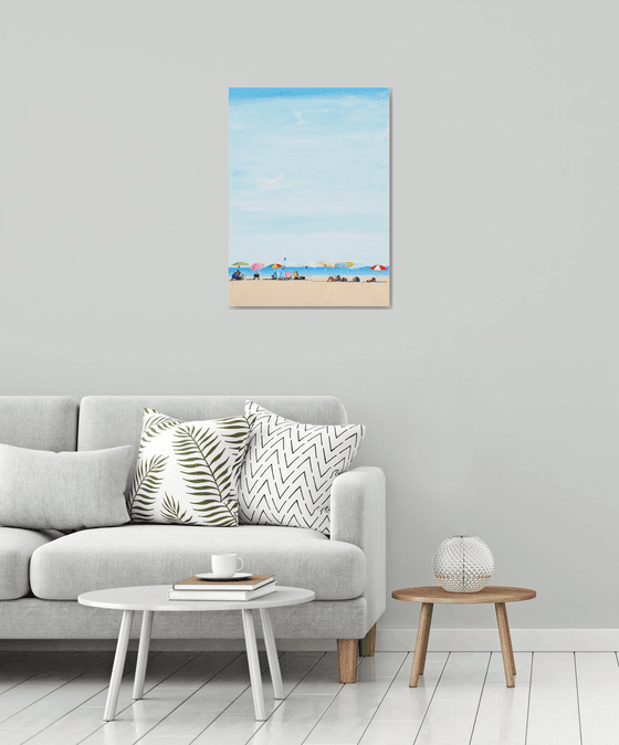 Umbrellas shoreline V9