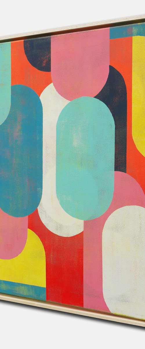 Traffic Full Color Pink & Blue by Ronald Hunter