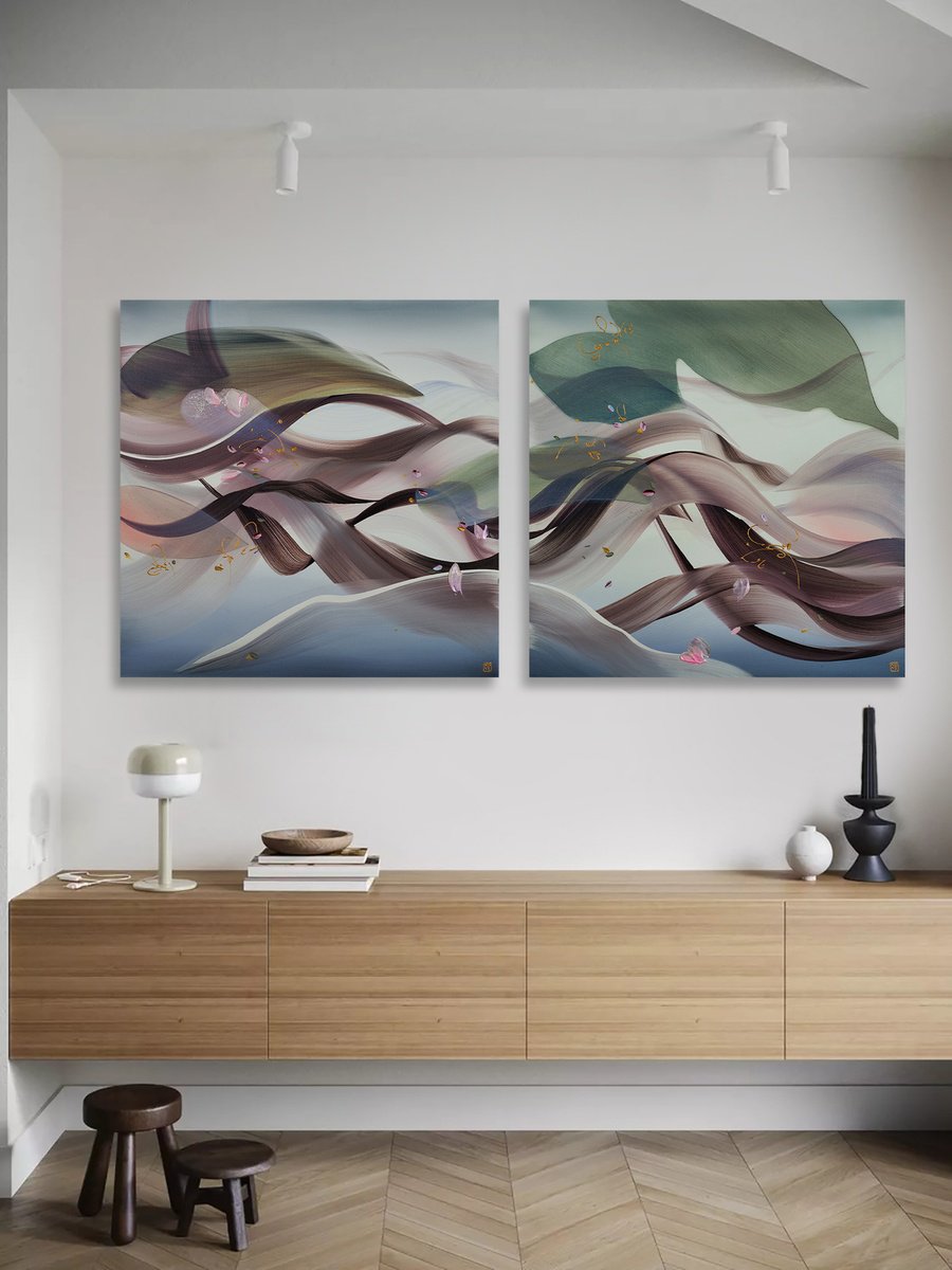 Set Free Diptych By Novi Lim, 72 X 36, Artwork For Sale On Artfinder