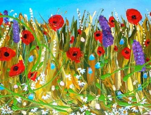 Blooming Orchestra of Poppies by Emma Sian Pritchard