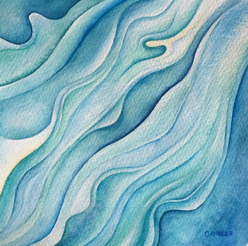 Tropical Waters - Framed Watercolour by Charlotte Ambler