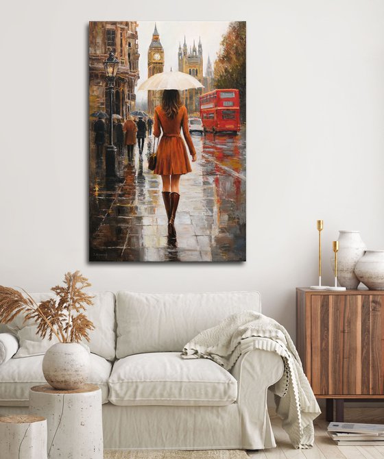 London Rain Reflections