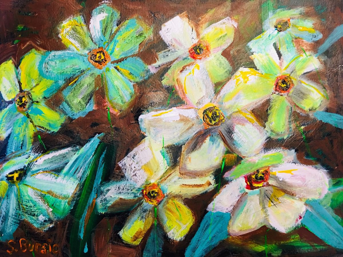 Flowers in the garden by Sharyn Bursic