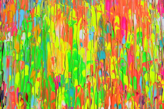 63x31.5'' Large Ready to Hang Colourful Modern Abstract Painting - XXXL Happy Gypsy Dance 11