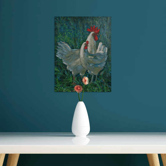 Rooster and His Hen