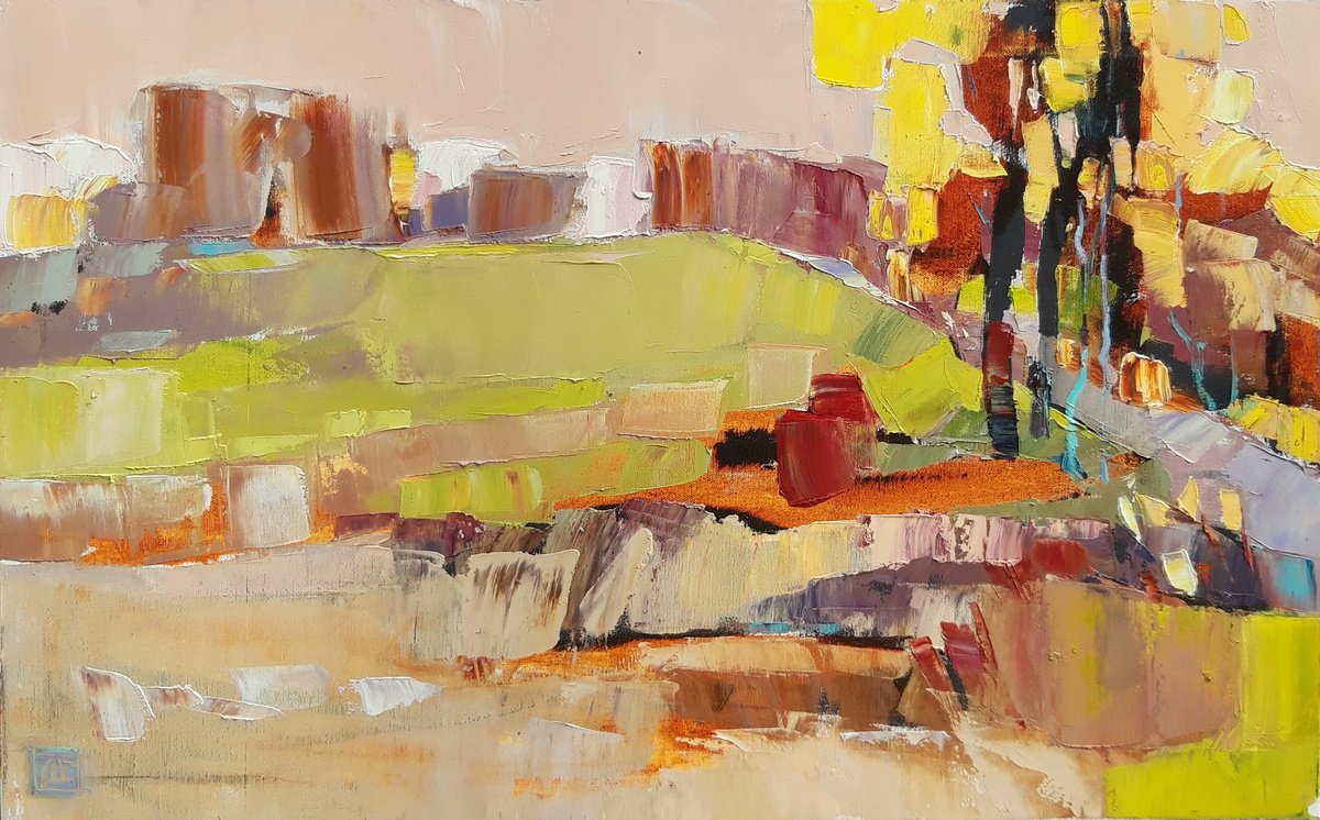 Autumn Field By Lesya Ros, 31 X 20, Artwork For Sale On Artfinder