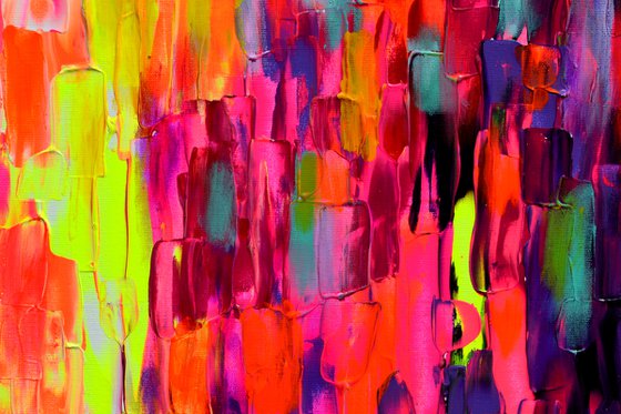 FREE SHIPPING 3D Small Gypsy Girl 9 - 100x70x4 cm -  Abstract Textured Palette Knife Painting - Ready to Hang, Hotel, Restaurant, Office Wall Decor, Perfect Gift
