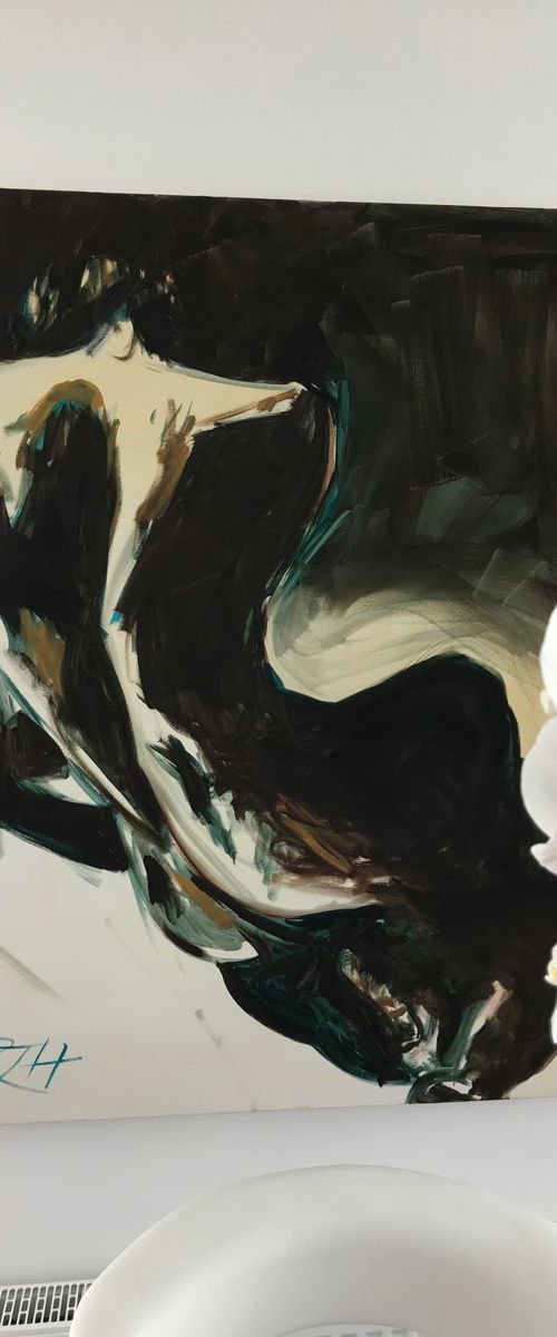 "Adam" Original Oil Painting 36" x 48" by Roberta Heslop