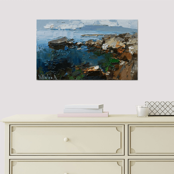 Sea shore Original oil seascape painting