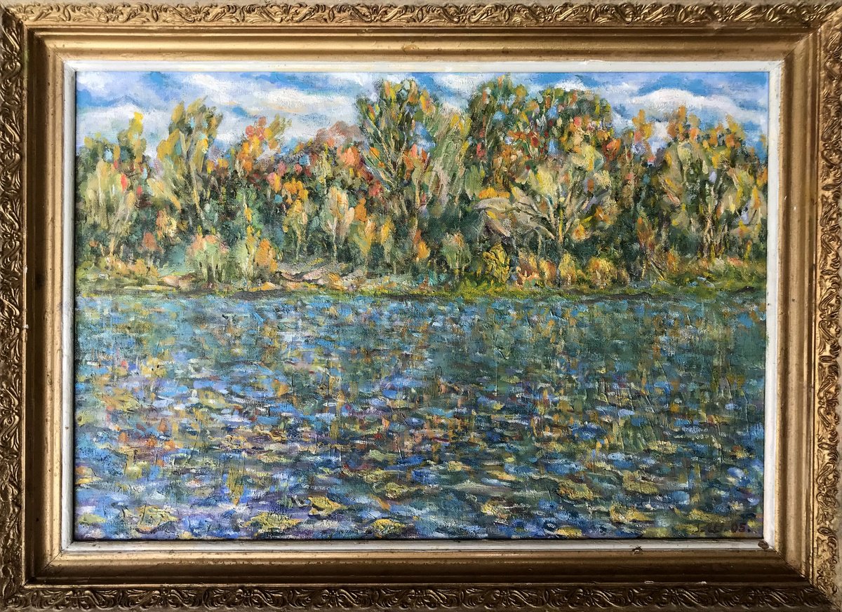 Impressionistic Landscape Oil Painting By Ivan Shapoval, 29 X 19, Autumn Has Come, Original Artwork