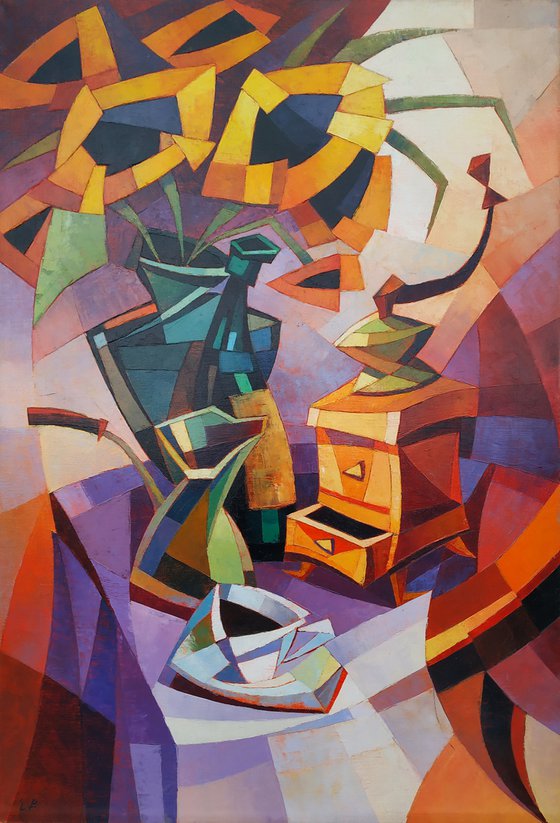 Still life - cubism 60x90cm, cubism, oil painting