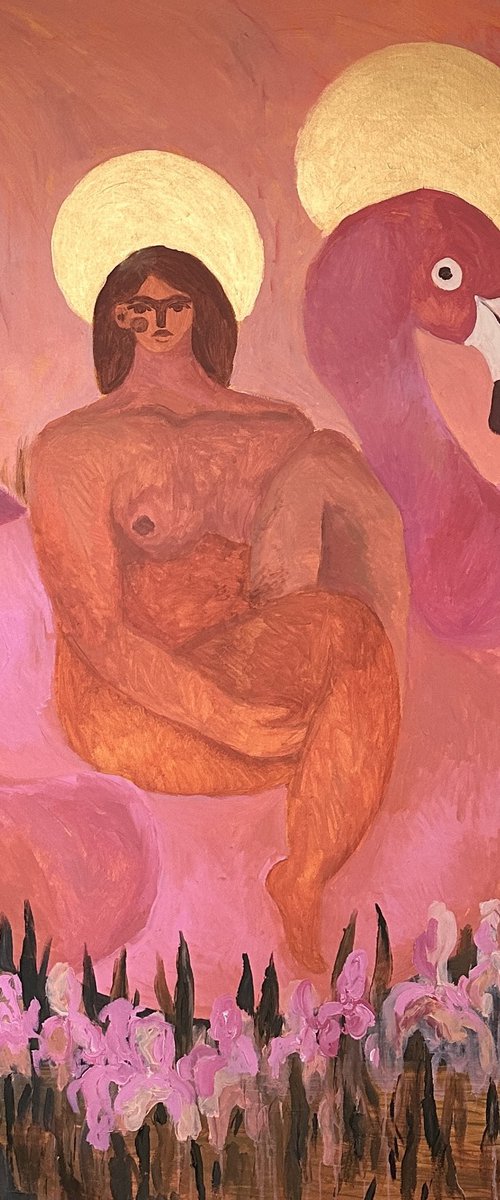 Virgin Maria in the Garden by Dasha Pogodina