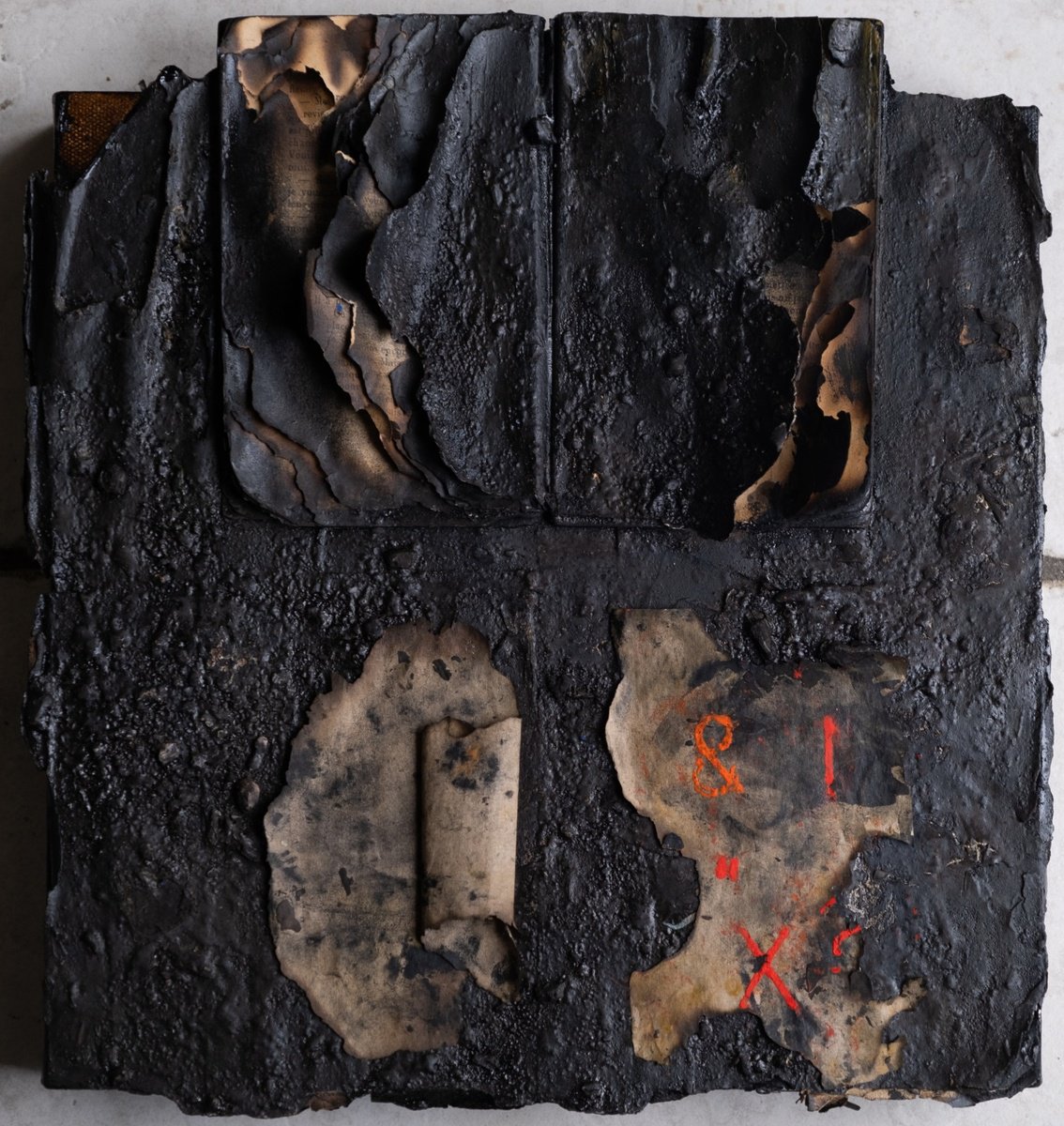 Abstract Acrylic Painting By Marie Claude Kerrenneur, 12 X 12", Que Retenir??, Original Artwork