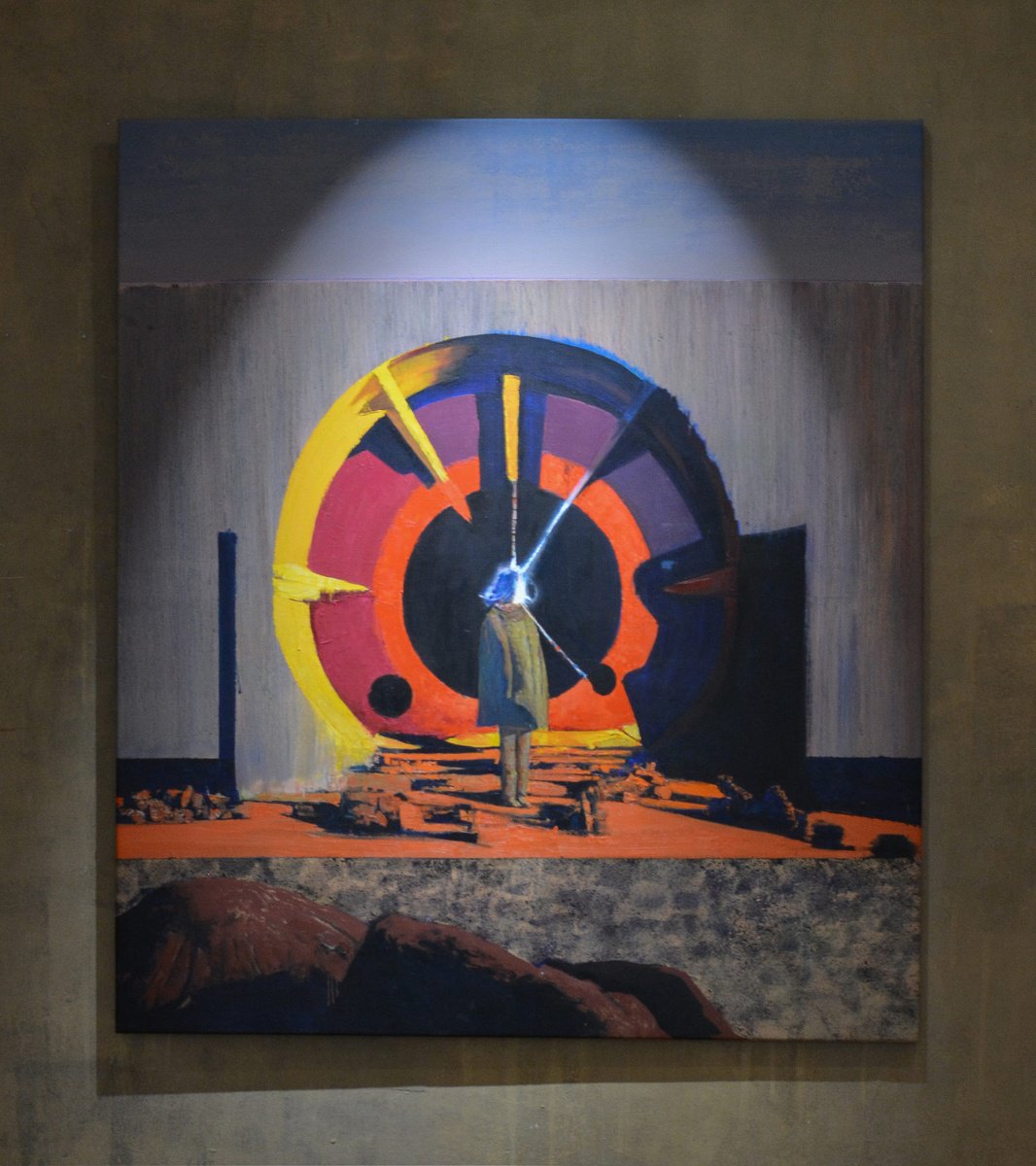 Surrealistic Oil Painting , Miners Light By Bohdan Katolyk, 51 X 59, Artwork For Sale On Artfinder
