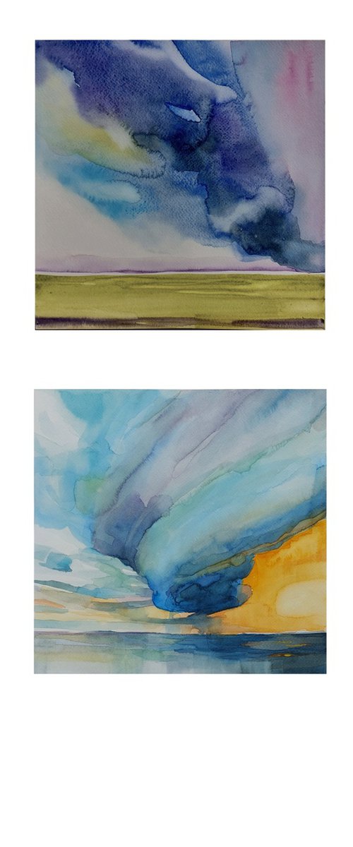 Storm - dyptich by Dunja Jung