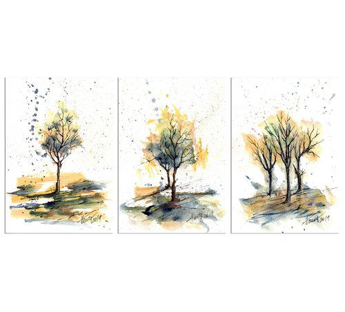 Colorful autumn trees by Aniko Hencz