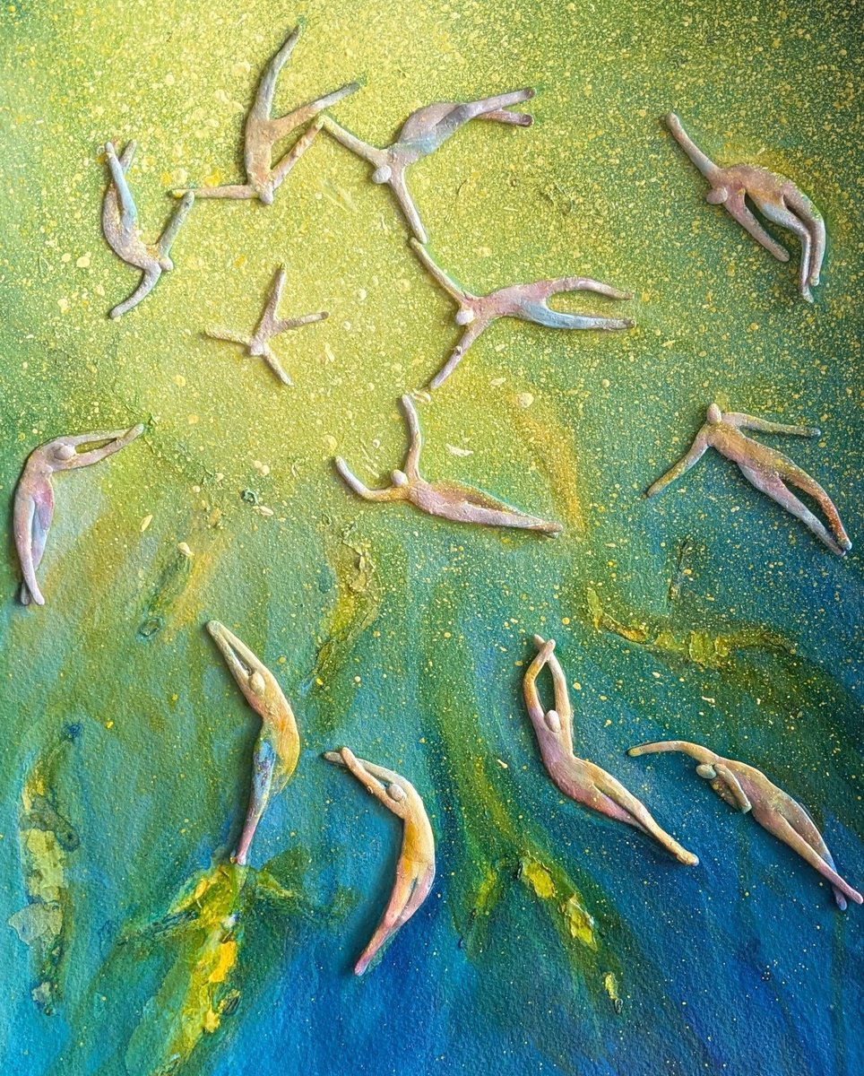 Expressive Collage , Joyous By Karen Wilcox, 11 X 14, Artwork For Sale On Artfinder