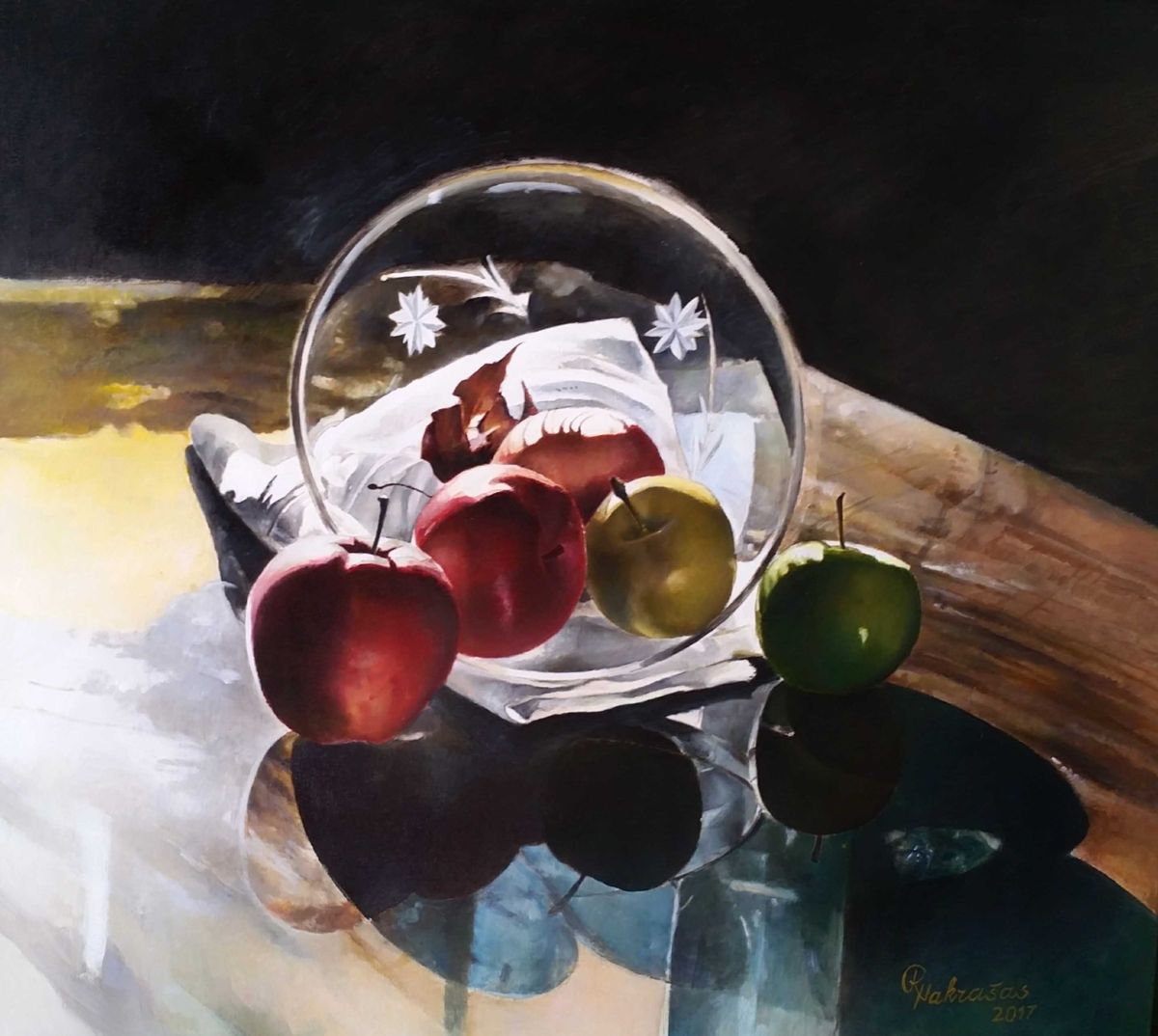 Five Beautiful Apples by Rimas Nakrasas