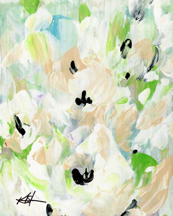 Tranquility Blooms 34 - Floral Painting by Kathy Morton Stanion