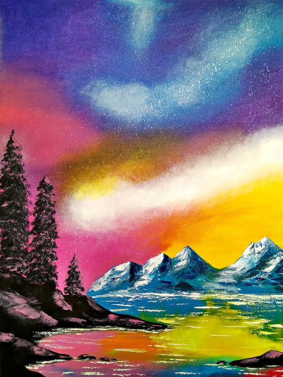 Fantasy Aurora Lake