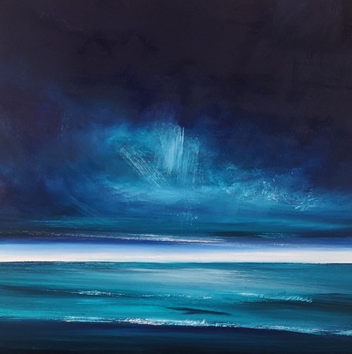 Essence of Teal - seascape, emotional, panoramic by Mel Graham