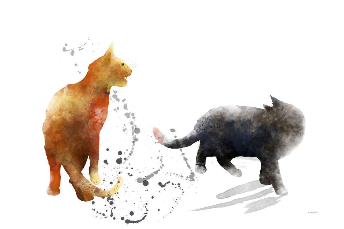 2 Cats 2 by Marlene Watson