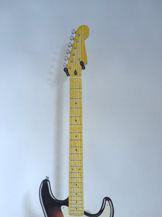 Electric Guitar In Pencil