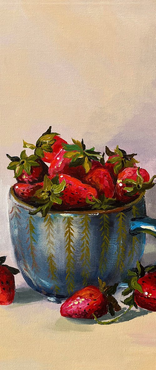 Still life with strawberries by Maria Kireev