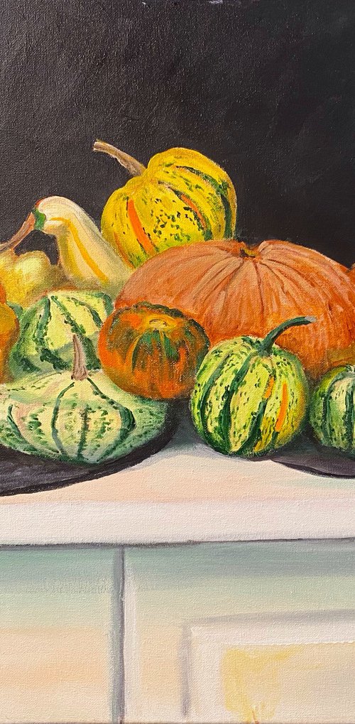 Still life with pumpkins by Dmitry Fedorov