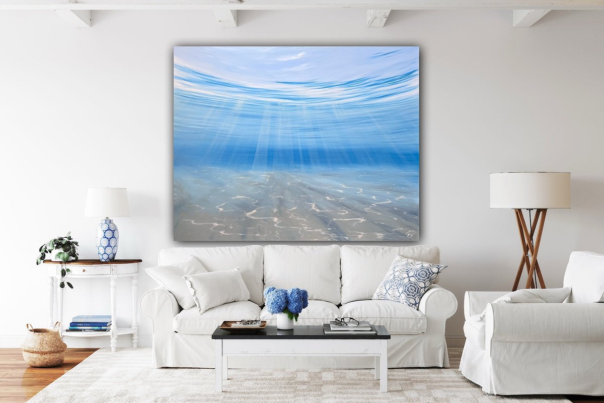 The Serenity Of Blue By Eva Volf, 60 X 48, Artwork For Sale On Artfinder