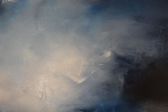 Blue abstract painting - Mysterious Ocean