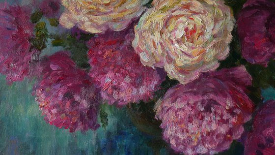 Lush Bouquet Of Peonies painting