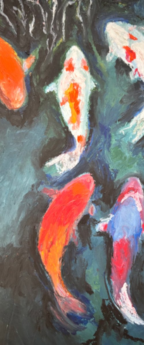 Koi pond by Harriet Cosgrove