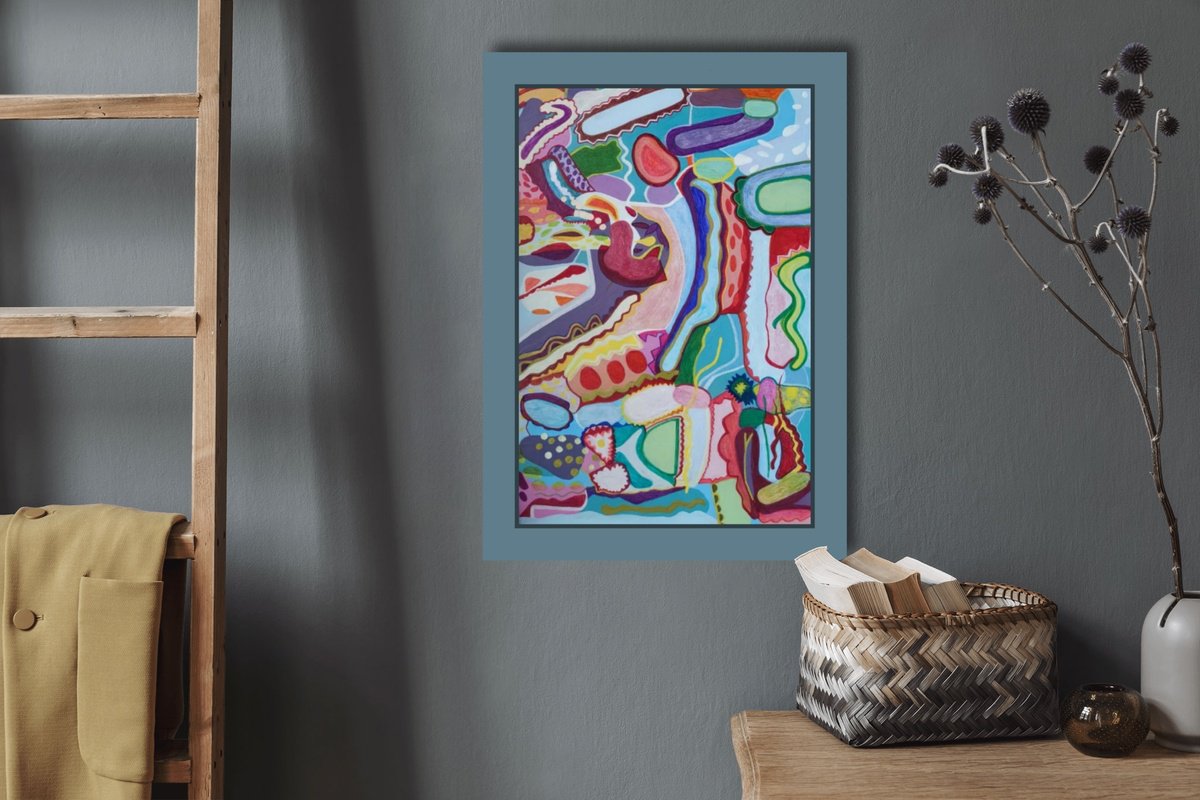 Abstract Oil Painting By Chrissy Guest, 16 X 24, The Return, Original Artwork