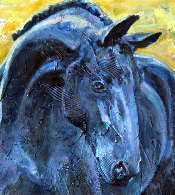 Blue Horse, Animal, Contemporary Art,2019