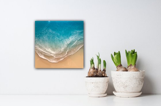 White Sand Beach - Cherish this moment - Seascape Painting Gift idea