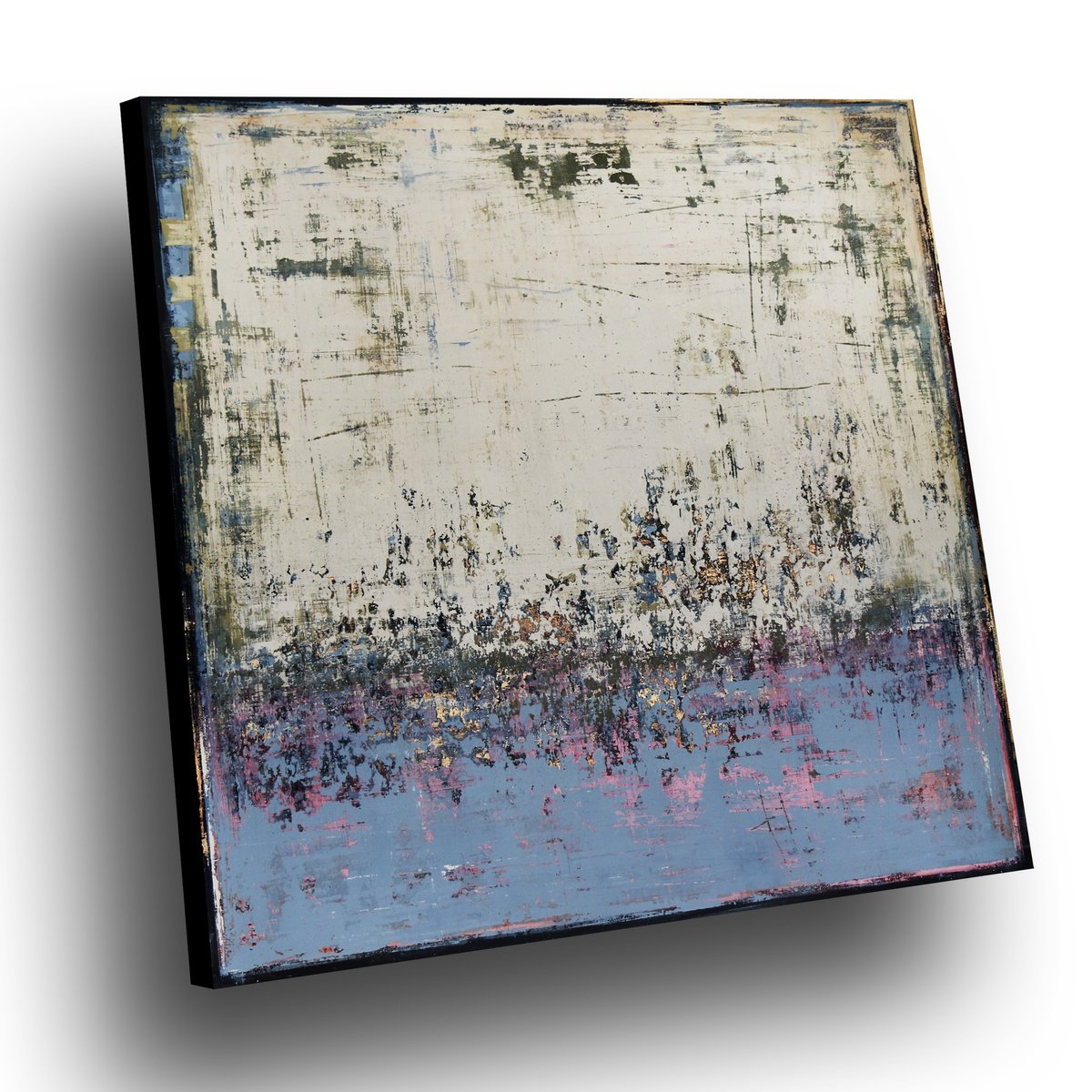 Expressive Abstract Acrylic Painting By Inez Froehlich, 47 X 47, Nothing Lasts Forever, Original Artwork