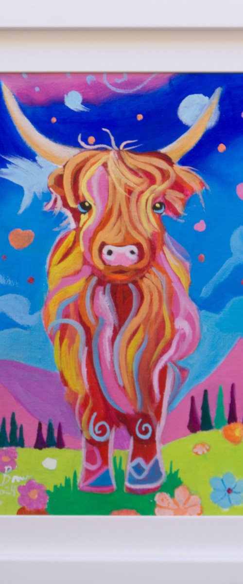 Whimsical Highland Cow by Gordon Bruce