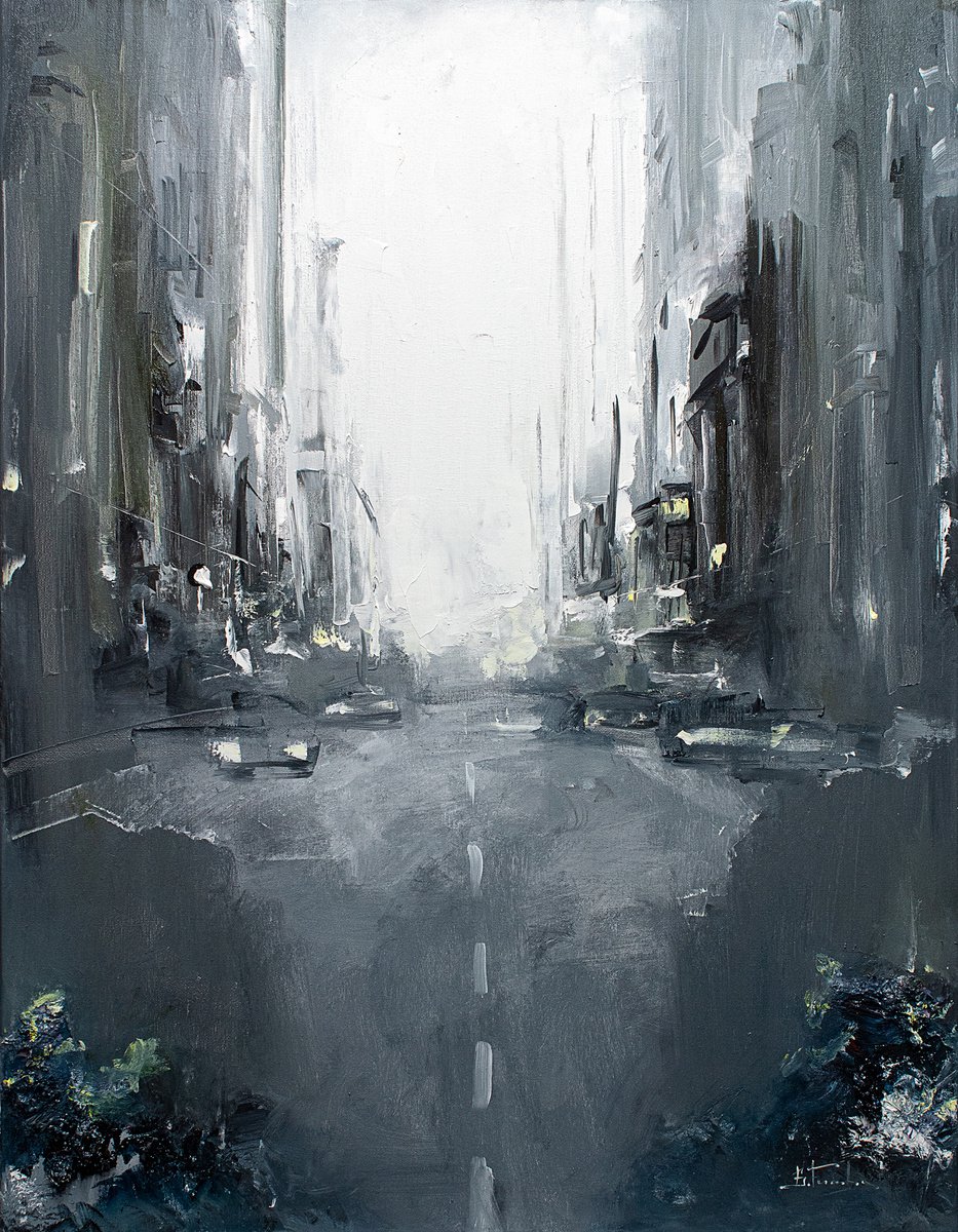 Grey city by Bozhena Fuchs