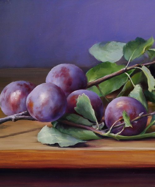 "Branch with Plums" by Gennady Vylusk