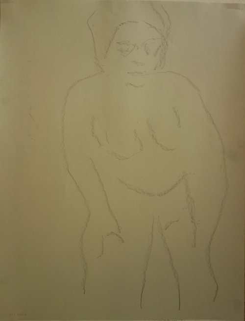 Graphite Nude study by Ana del Valle Ojeda