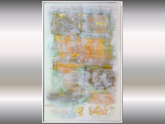 Patina Verde  - Abstract Art - Acrylic Painting - Canvas Art - Framed Painting - Abstract Painting - Industrial Art