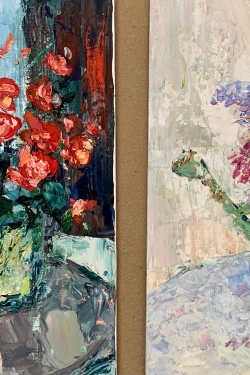 Still life with flowers by Vilma Gataveckienė