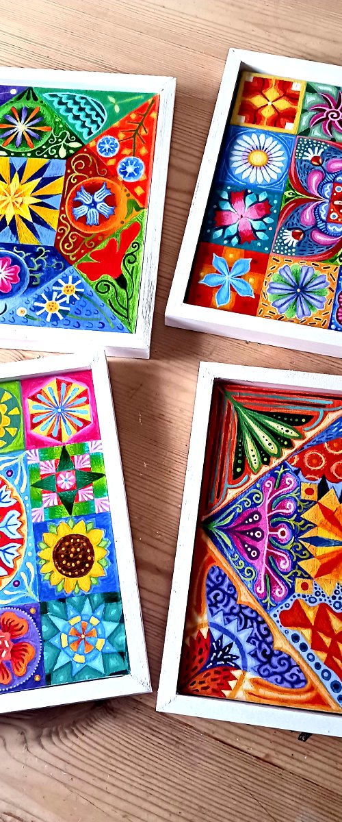 Four Abstracts - "Flowers" by Imogen Skelley