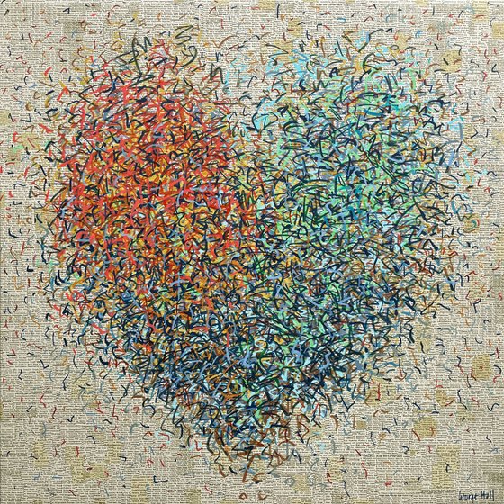 Sepia Optimist - 101 x 101cm - mixed media on canvas