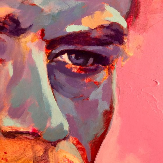 James Dean Portrait Acrylic on canvas 100x100cm