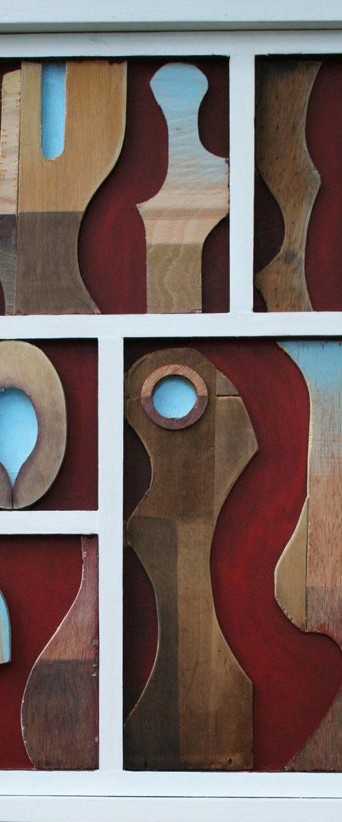standing figures II (relief construction) by Liam Hennessy