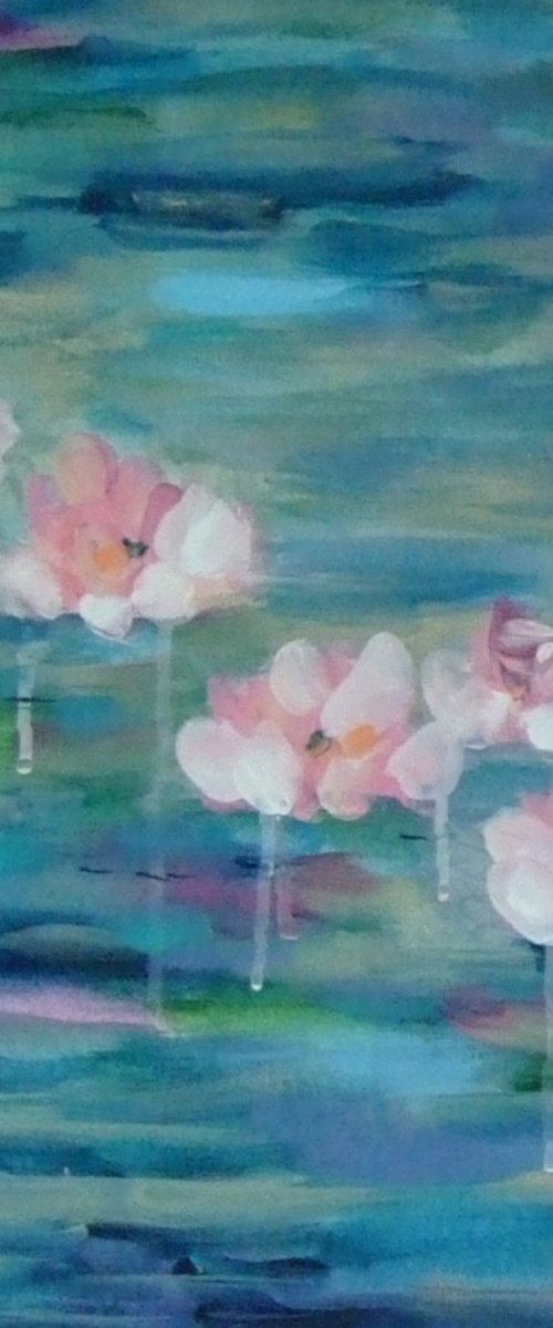 Lilies by Still Water by Marina Krylova