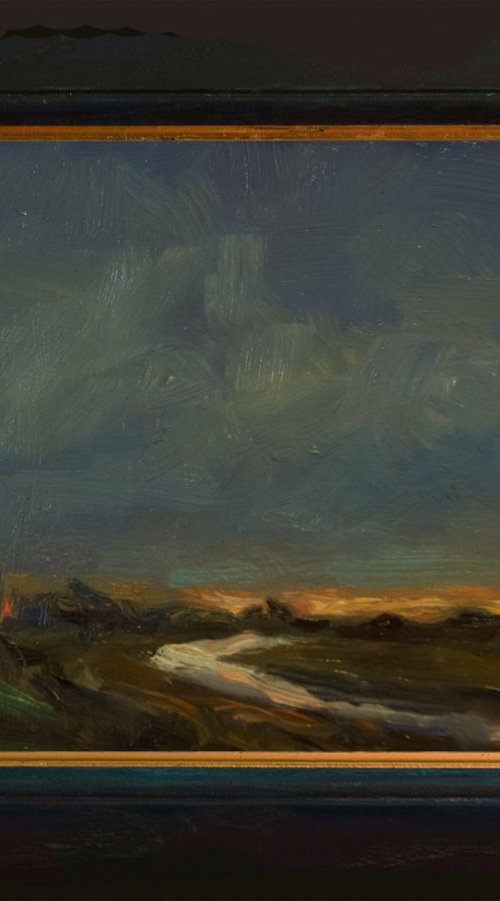 River with Dark Sky by Andre Pallat